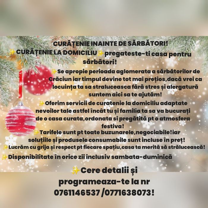 Servicii curatenie