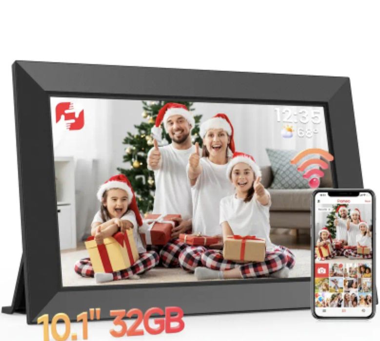 Smart Цифрова фоторамка WiFi 10,1-инчова 1280x800 IPSHD сензорен екран