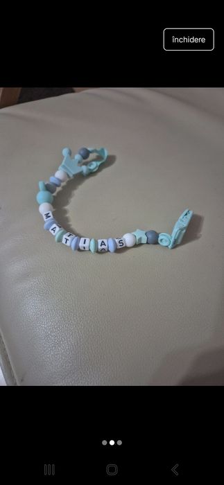 Lănțișor suzetă cu nume