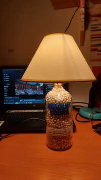 Veioza sticla absolut handmade diy lampa de birou