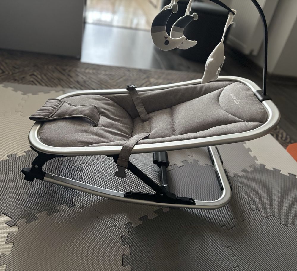 Balansoar Nania din material textil gri,  pentru 0-6 luni