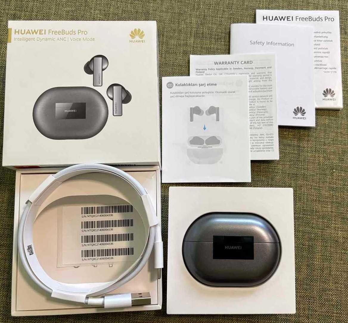 Слушалки Huawei FreeBuds Pro, Active Noise Cancelling, Silver Frost