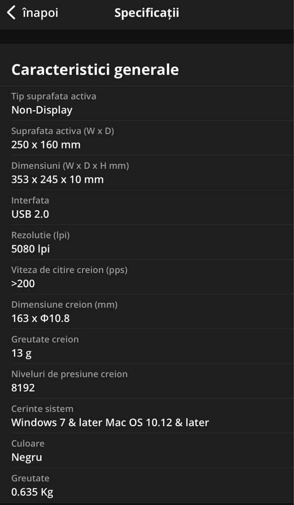 Tableta grafica HUION H610PRO V2 USB
