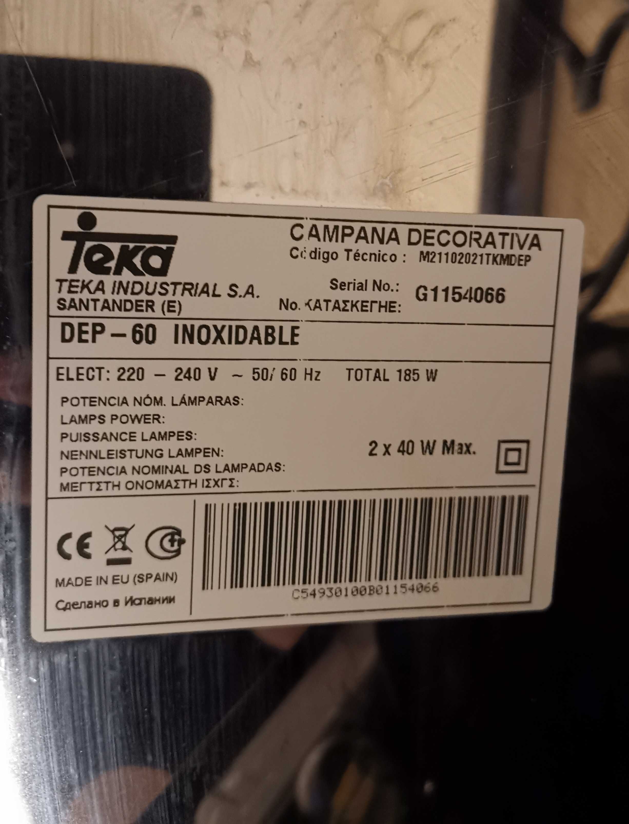 Аспиратор Teka каминен тип