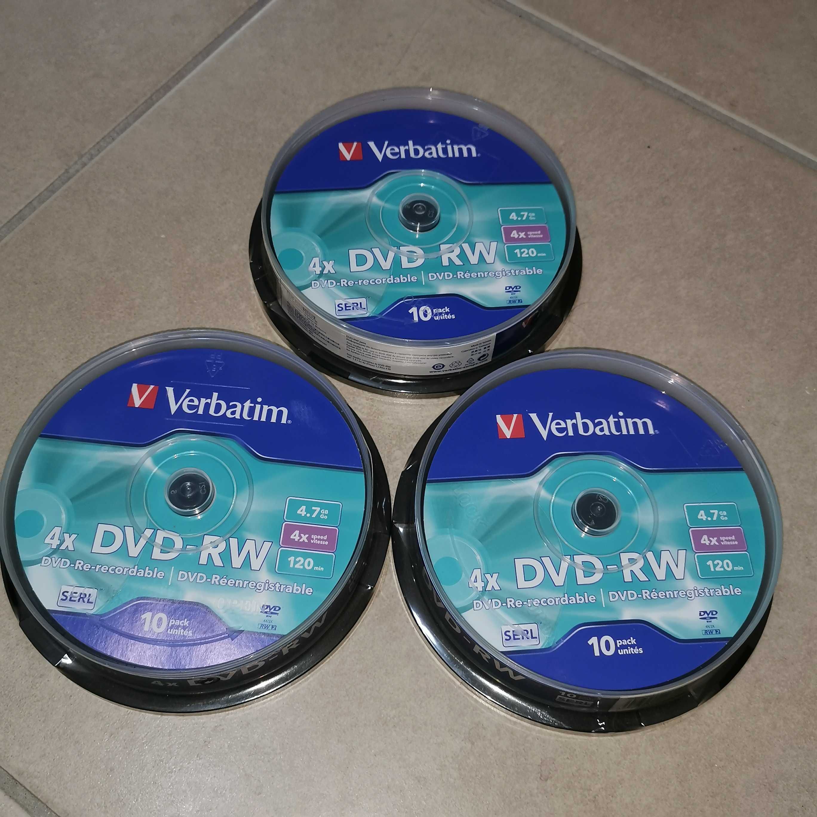 35 Verbatim DVD-RW 4.7GB 4X 120Min ПРЕЗАПИСВАЩ - НЕВО