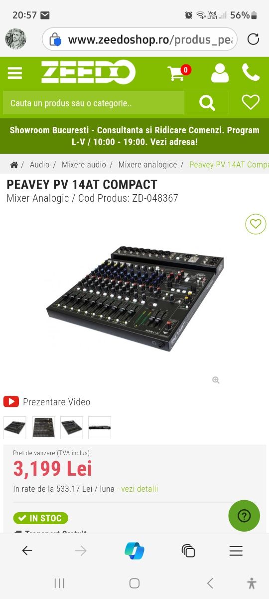 Mixer peavey 14at