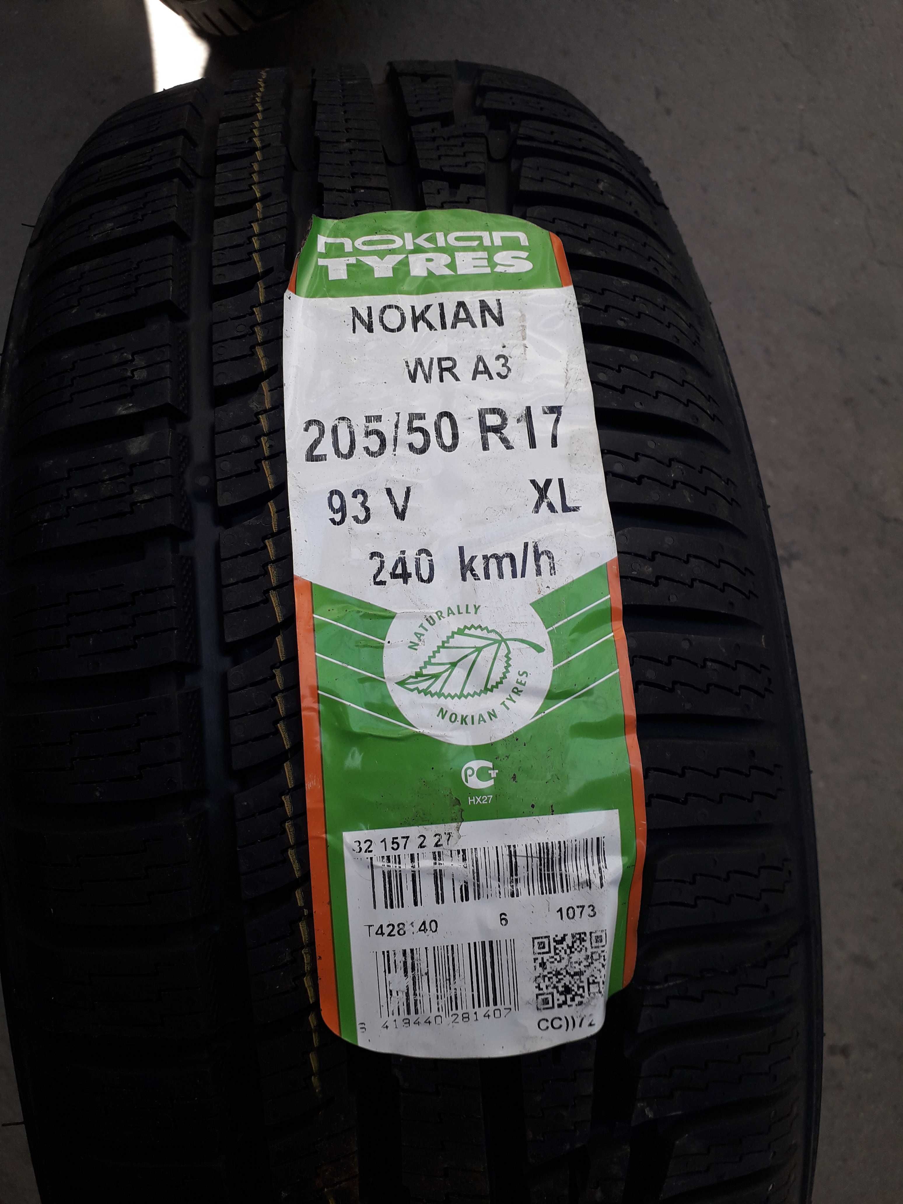 Нови зимни гуми R17 205/50 Nokian WR A3 All Weather Plus 93V M+S XL