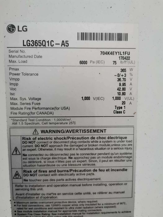 Panouri solare LG
