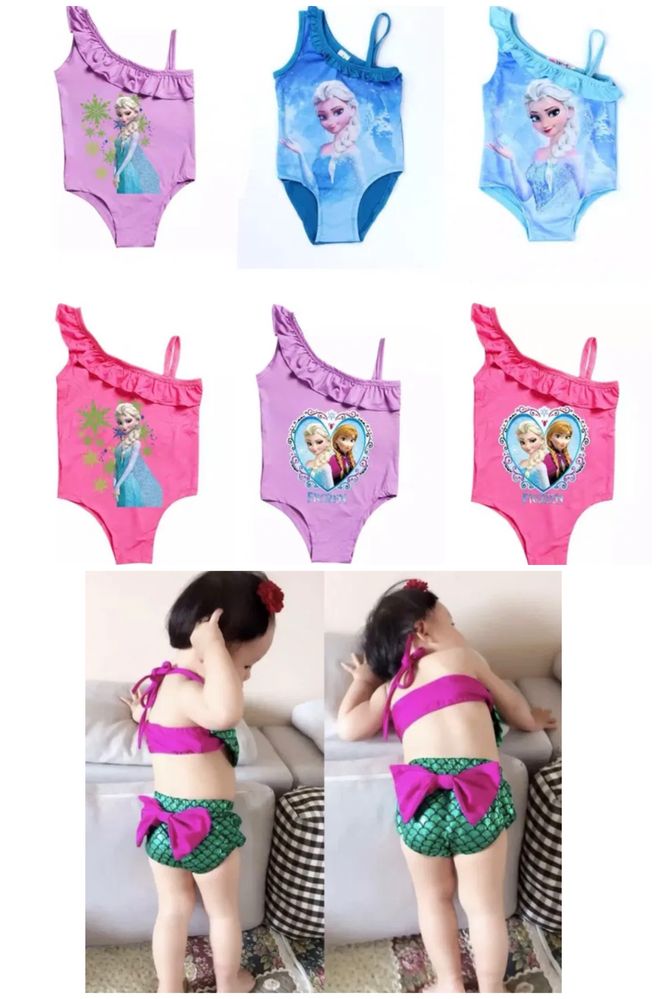 Costum baie bebe/copii/fete model Frozen,Elsa&Anna,Sirena