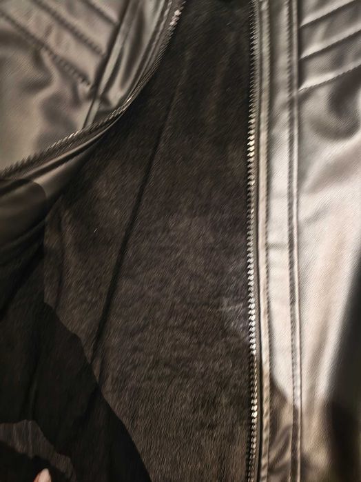 Черно мъжко кожено яке