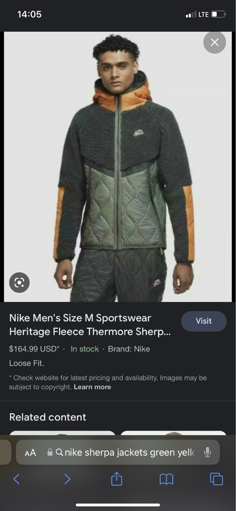 Nike sherpa мъжки якета XS 100% оригинал!