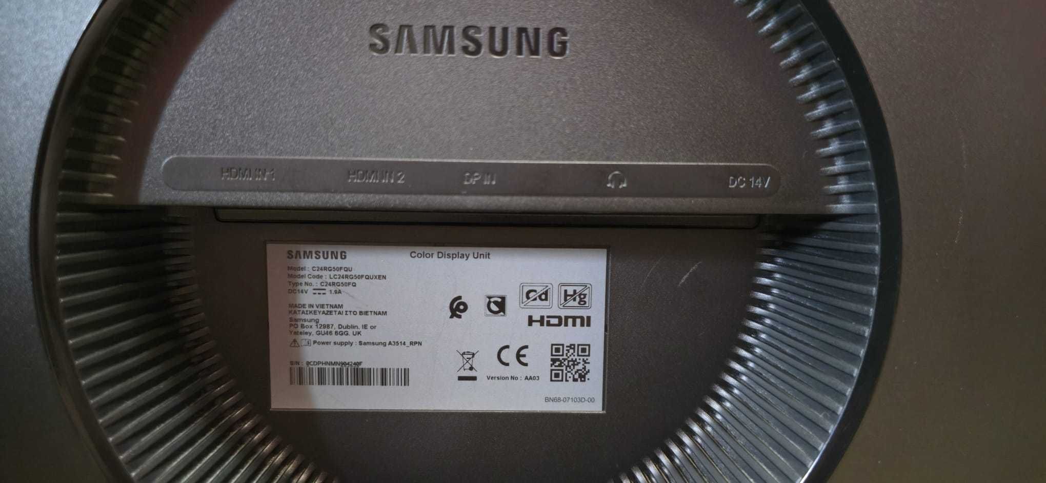 Monitor Curbat Gaming Samsung Odyssey 23.5", 144Hz, Full HD