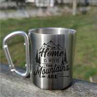 Cana Inox Cadou Personalizata Drumetie Munte – Home Is The Mountains