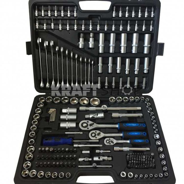 НЕМСКО Гедоре KrafTWelle 215 Части + Ключове 8-22мм + ЛЕД ФЕНЕР