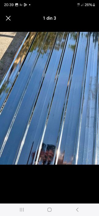 Tabla cutata gri maro roșu zincata