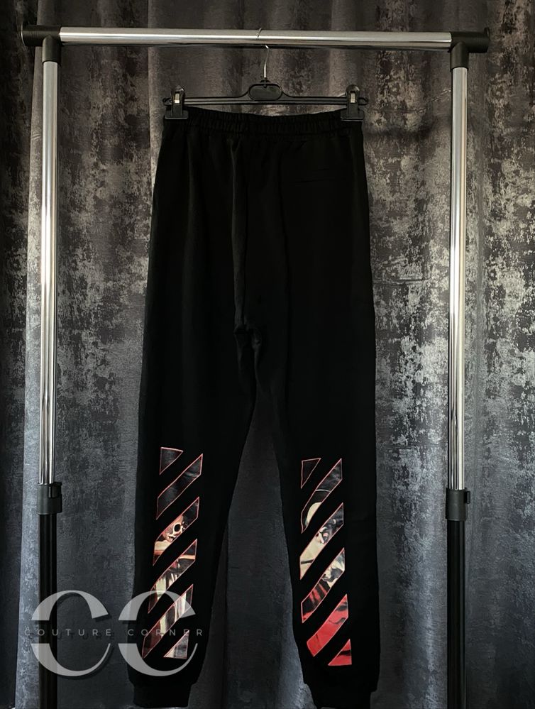 Pantaloni OFF-White • Calitate TOP • Caravaggio Diag Cuffed • Cod QR