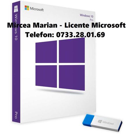 Stick bootabil Windows 10 Home / Pro + antivirus cu licenta retail