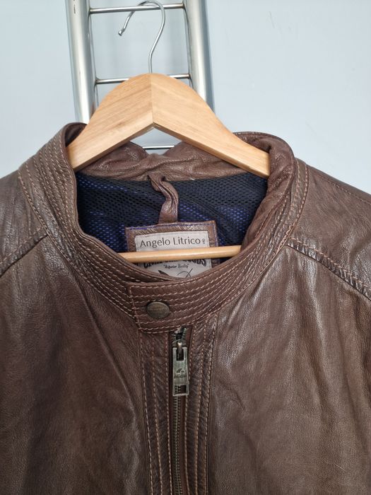 Страхотно мъжко кожено яке естествена кожа ANGELO LITRICO размер 3XL