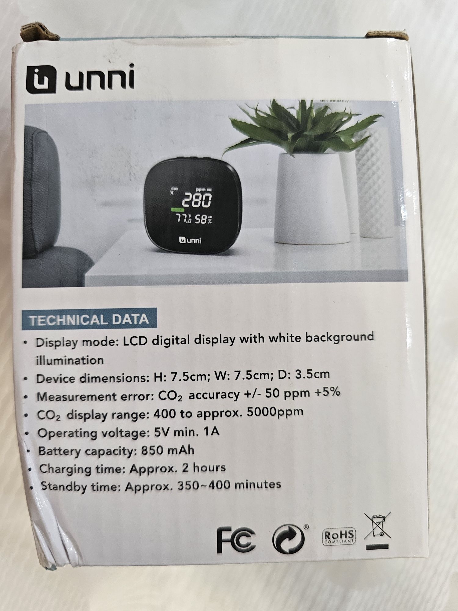 Монитор качества воздуха UNNI UN5090 Air Quality Detector