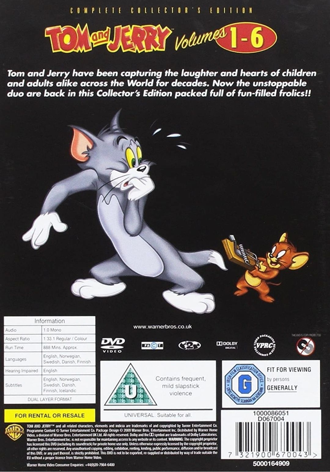 Desene Animate Tom And Jerry : Complete Volumes 1-6 [DVD] Originale