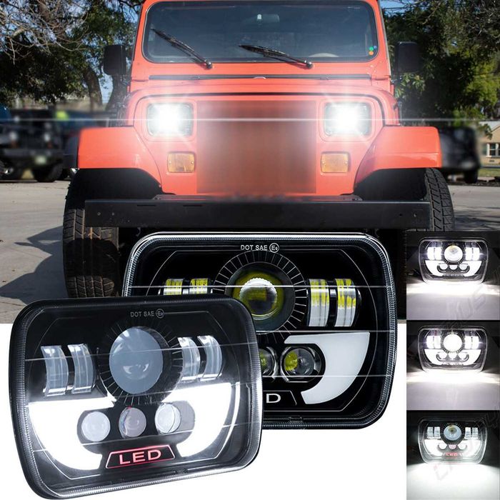 Универсални LED Фарове 200W за Jeep Cherokee XJ и Jeep Wrangler Y