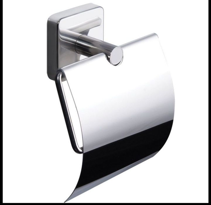 Нов Държач за тоалетна хартия Kapitan Quattro 44 03 с капак, 3М монтаж