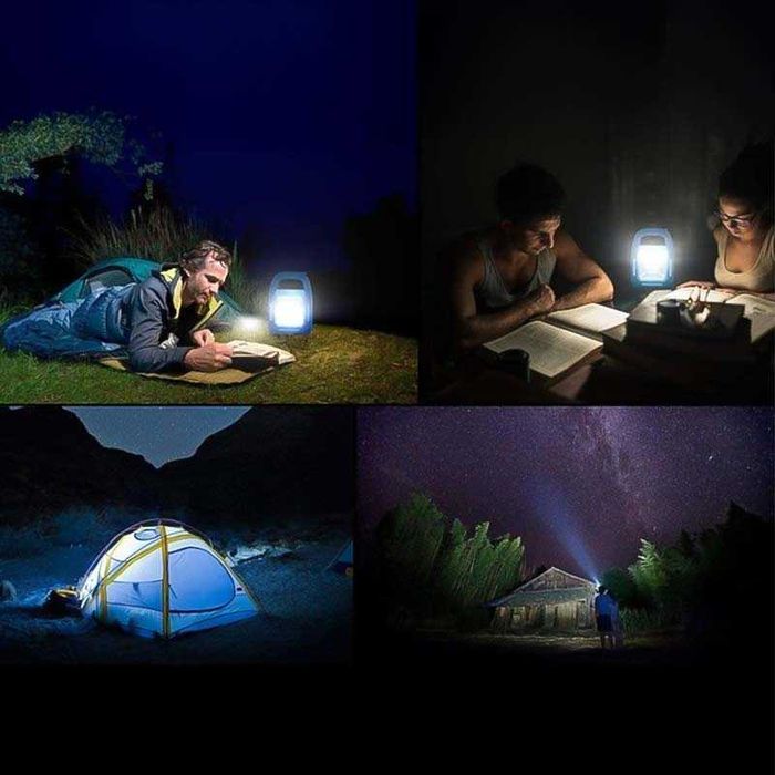 Соларна LED къмпинг лампа фенер 20 х 12 см с 3 режима на светене USB,С