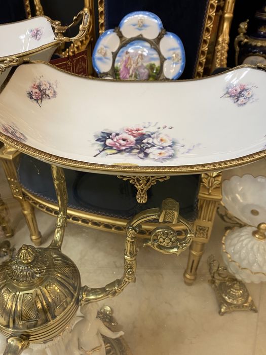 Vas portelan/suport bronz