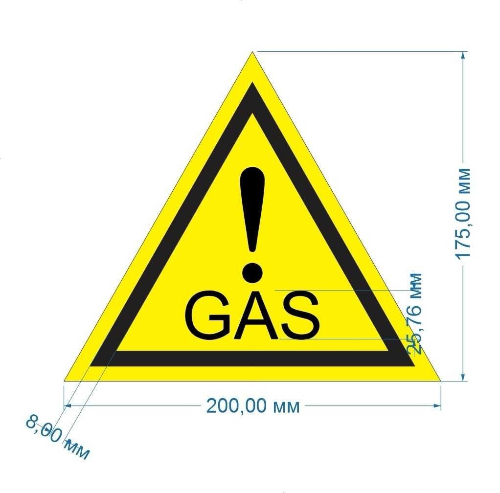 Наклейка Газ на Авто ГБО