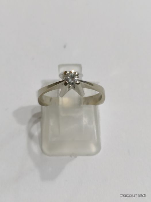 Vind inel din aur 14kt cu diamant 0,20ct