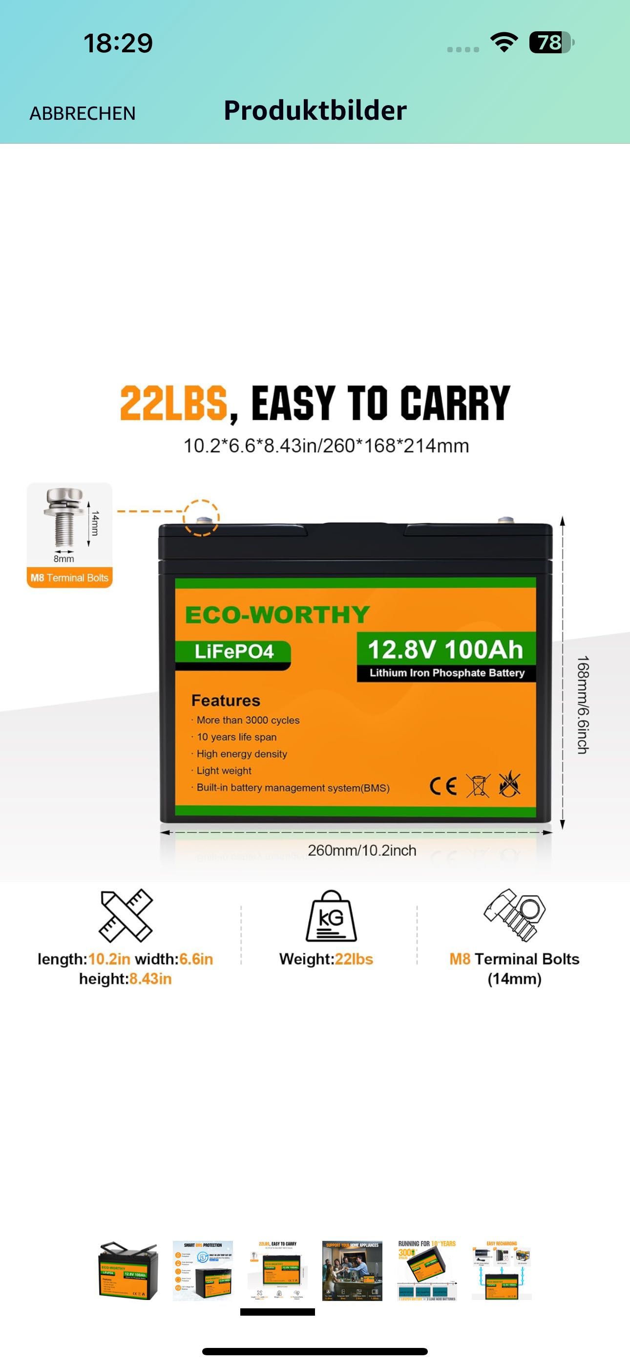 Baterie Lifepo4 Eco Worthy