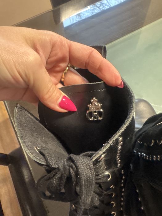 Daris боти черни с дебел ток