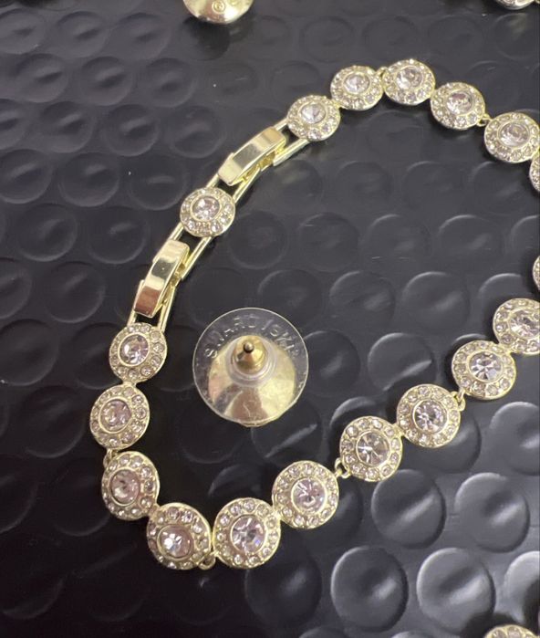 Cercei + bratara swarovski gold