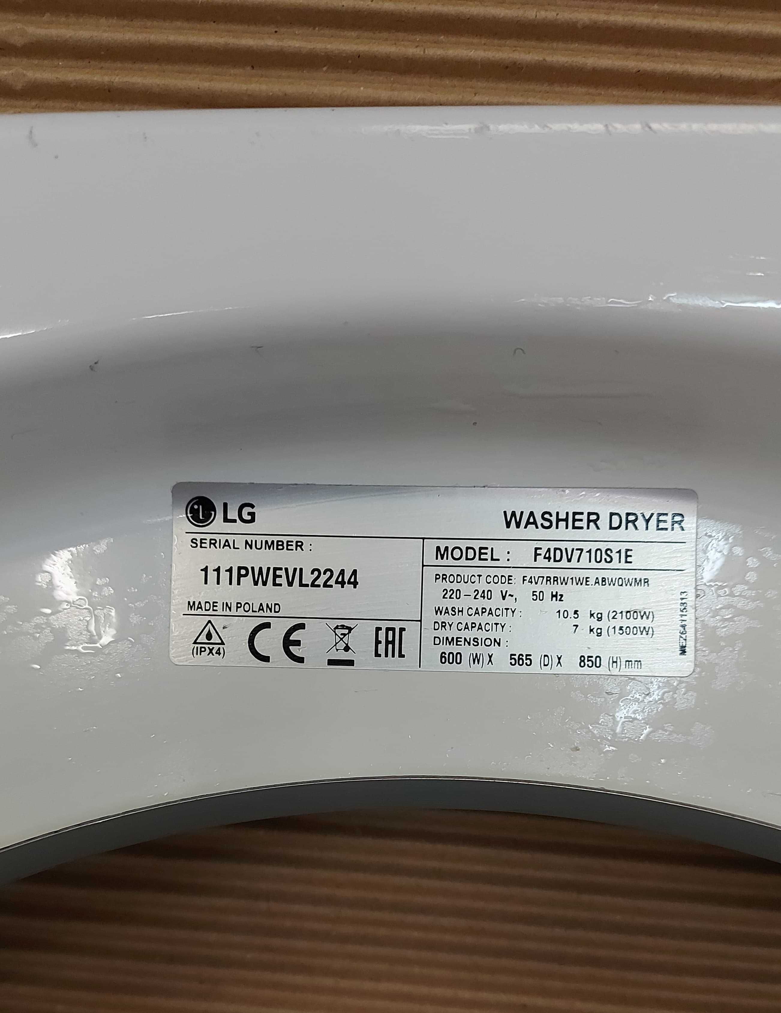 Panou frontal Masina de spalat cu uscator LG F4DV710S1E / L3