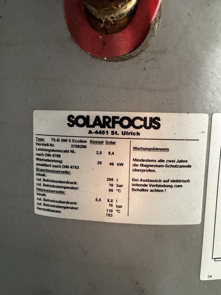 Boiler ferolli solarfocus eldom