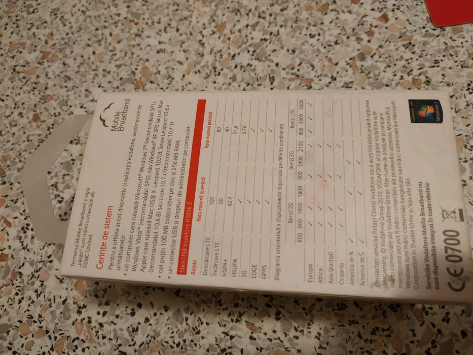Modem Vodafone ZTE K5006 USB Stick LTE, Alb pt piese