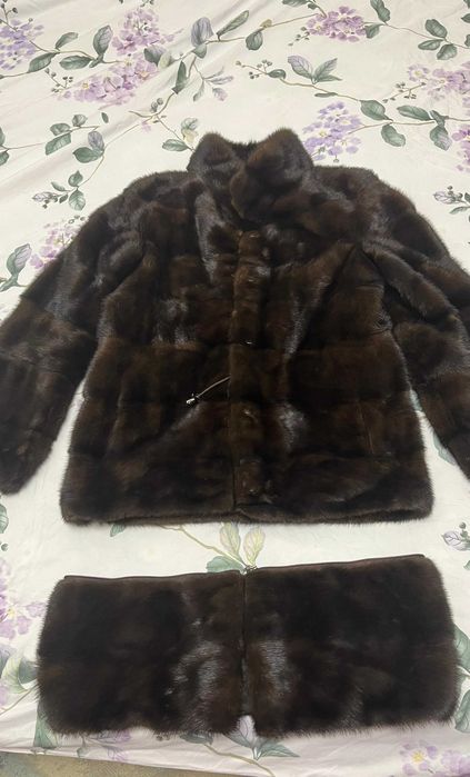 продается Норковая шуба трансформер, коричневая, чистая, б/у