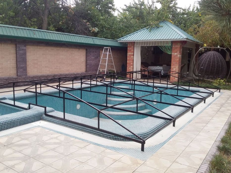 Бассейн баннер ва банер установка