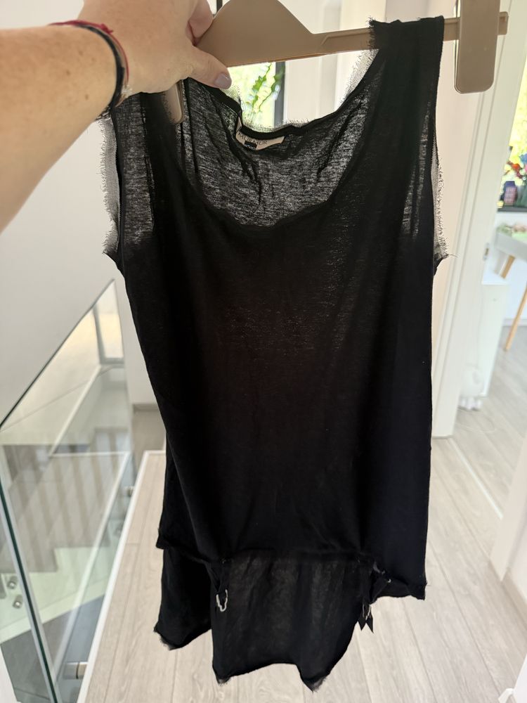 Murmur top negru masura xs cu portjartiere