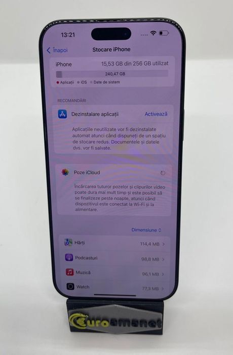 Telefon mobil Apple iPhone 16 Pro Max, 256GB, 5G, Black Titanium, -A-