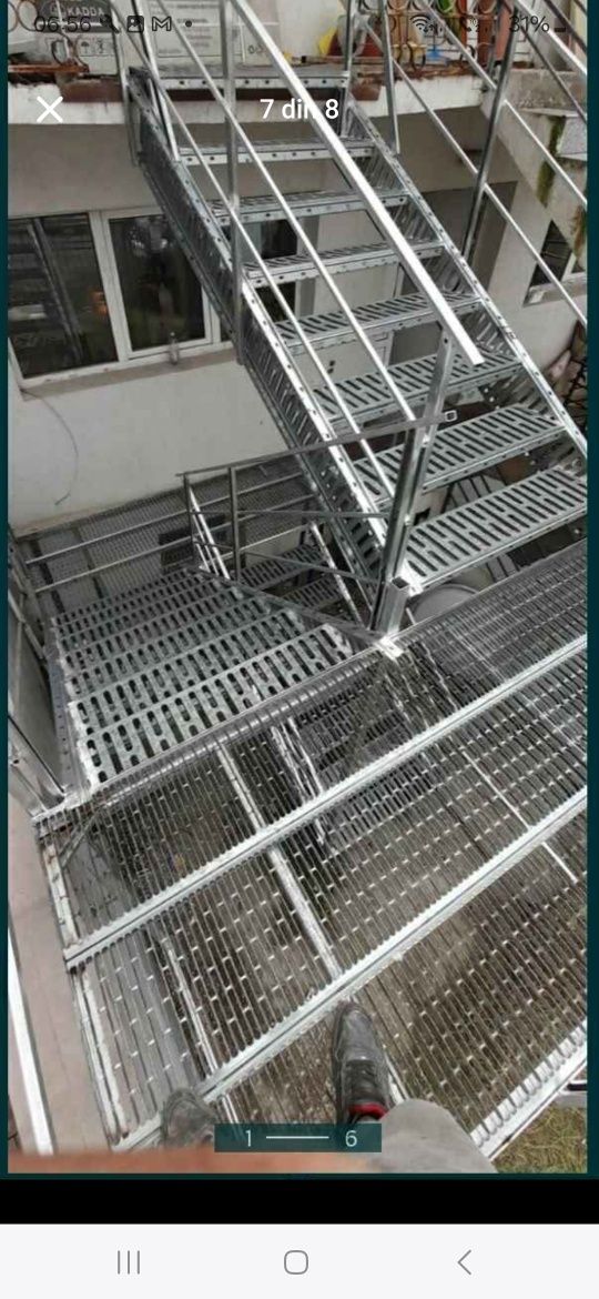 Scări metalice galvanizate