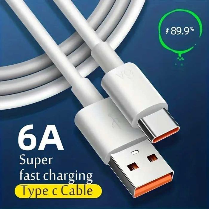 PC Бързо зареждащи USB към Type-C в пакет от 10 броя 6A* 120W/66W//25W