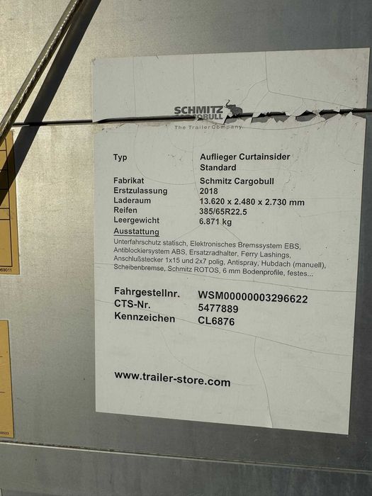 Semiremorca schmitz 2018- STANDARD