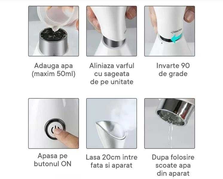 Sauna Faciala Cu Ionizare, Deschidere Pori, Puncte Negre, Cosuri