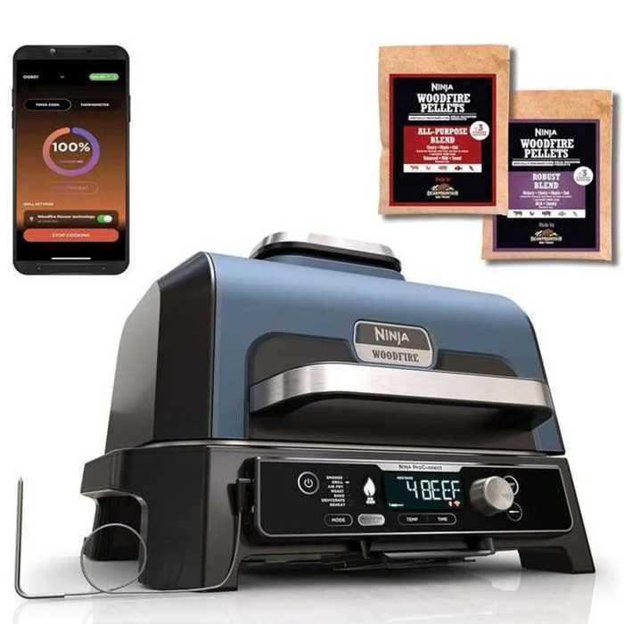 Нов Грил Скара NINJA OG901EU Woodfire Pro Connect XL + Бонус Аксесоари