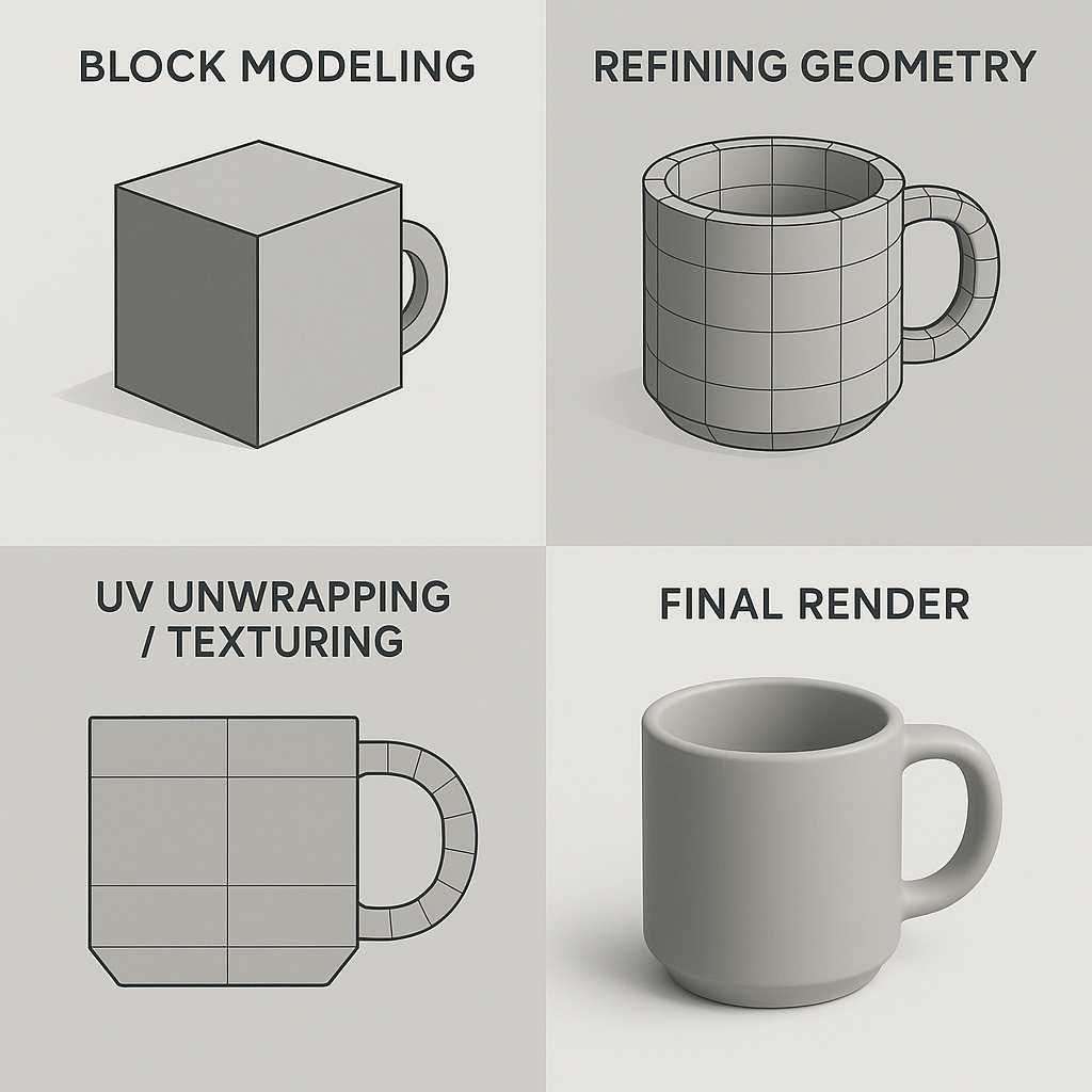 3D-модели в Blender и чертежи КОМПАС-3D. Корректировка. Быстро