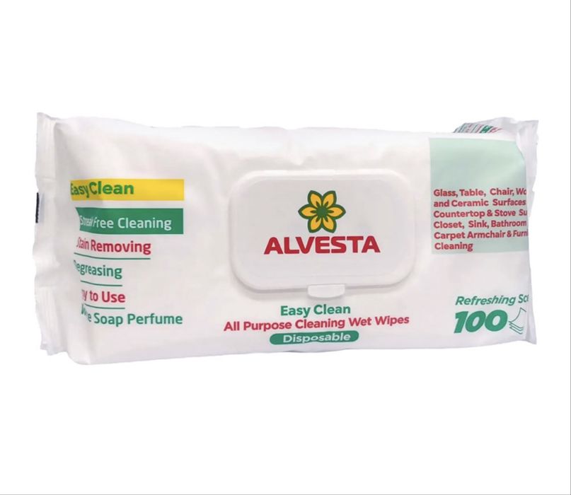 Универсални почистващи мокри кърпи ALVESTA