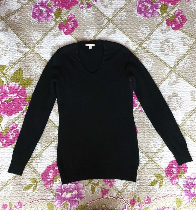 Pulover negru casmir Uniqlo