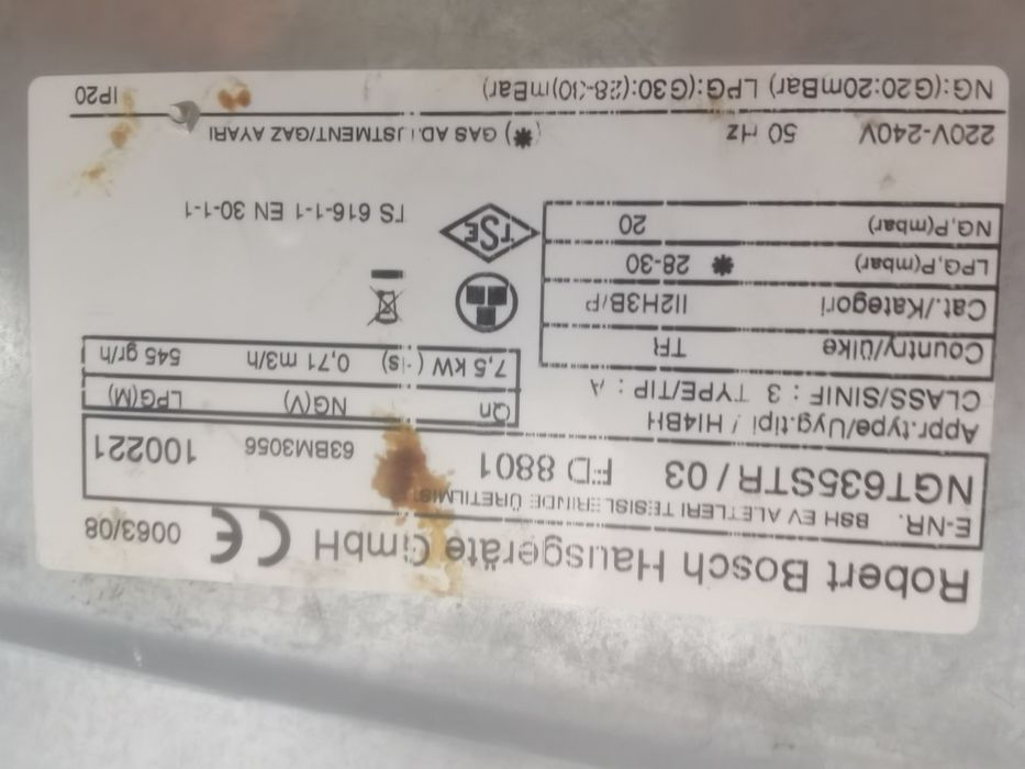 Bosch gazpilta uski