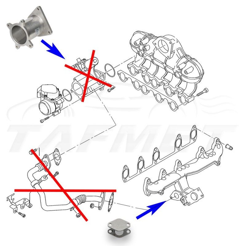 ЕГР заместител EGR Delete  Race pipe VW R5 2.5TDI  F_EGR_13/ZU